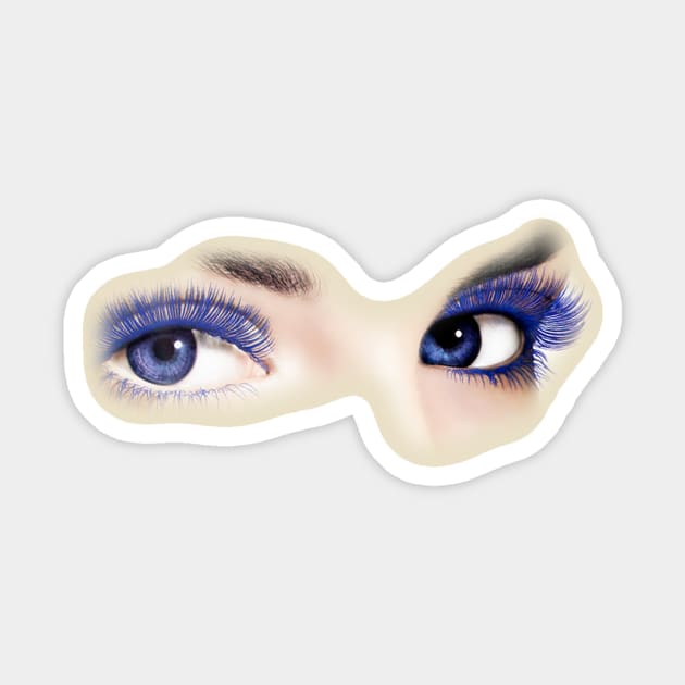 Blue Eyes Sticker by iQdesign